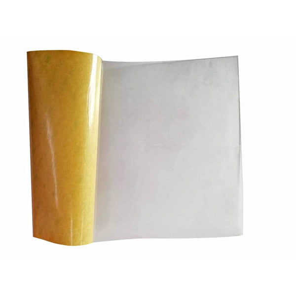 High Temperature Thin Transparent Silicone Rubber Sheet with Adhesive, 0.04" Thickness, 60 A Durometer, 6.3" Width,