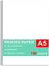A5 Printer Paper - 100 Sheets, A5 Premium Bright White Paper, 28lb