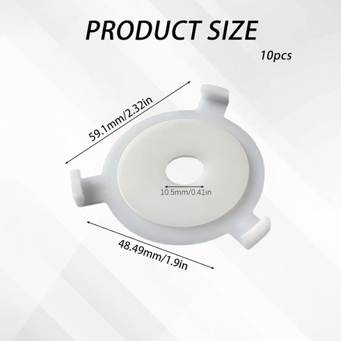 10Pcs NICENEEDED Lamp Shade Adapter Ring, Lampshade Reducer Rings Light Shade Replacement Washer Adapter White Plastic
