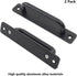 2Pcs Aluminum Alloy Door Handle Pulls, Modern Sliding Door Hardware for Wooden, Glass, Metal Doors with Screws