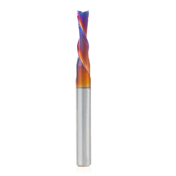 Amana Tool 46211-K Solid Carbide Down-Cut Spiral Plunge Router Bit, 5mm Dia x 3/4 CH x 1/4 Shank