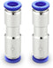 Metalwork Nickel Plated Brass & Plastic Push to Connect Inline Check Valve Union Fitting (Pack of 2)