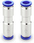 Metalwork Nickel Plated Brass & Plastic Push to Connect Inline Check Valve Union Fitting (Pack of 2)