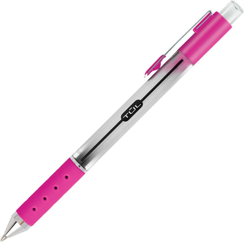 TUL WHJJK Retractable Gel Pens - Bullet Point, 0.7 mm, Gray Barrel, Assorted Colors, Pack of 14