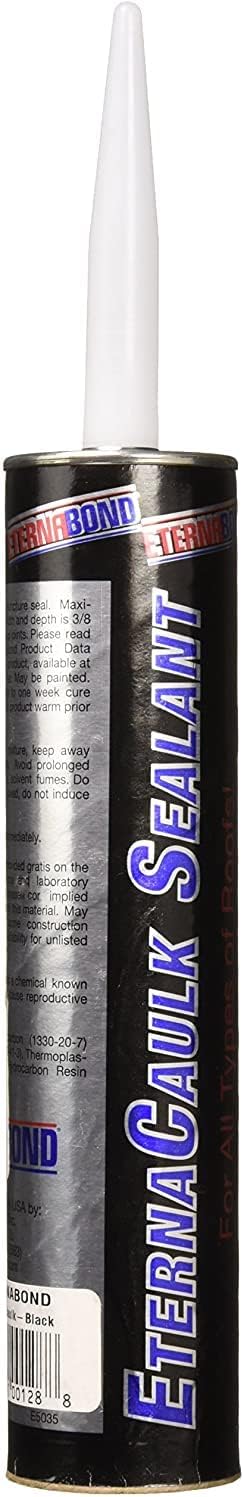 EternaBond EternaCaulk 10 Oz High-Performance, Multipurpose Thermoplastic Elastomer Based Sealant | Seal Roof Joints (Seams) and Tears, Flashings, Copings, Skylights, Gutters and More - Black by EternaBond