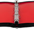 JAM PAPER Plastic Zipper 1.5 Inch Binder, Red, 3 Ring Binder, Sold Individually