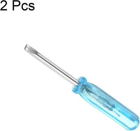 uxcell Mini Slotted Screwdriver, 2.0mm Flat Head, 45mm Length for Small Appliances Repair, 2 Pcs