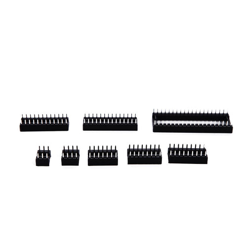Eowpower 150 Pieces DIP IC Sockets Adaptor Assortment Kit - 2.54 mm Pitch, 6 8 14 16 18 24 28 40 Pin