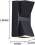Tyenaza Wall Lamp, Outdoor Wall Light Plastic Housings Dual Head Exterior Wall Lamp with Up and Down Sconces for Porch