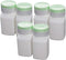 Othmro 6pcs PE Lab Chemical Reagent Bottle, 90ml Wide Mouth Sample Sealing Liquid Storage, White Container Green Cap
