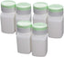 Othmro 6pcs PE Lab Chemical Reagent Bottle, 90ml Wide Mouth Sample Sealing Liquid Storage, White Container Green Cap