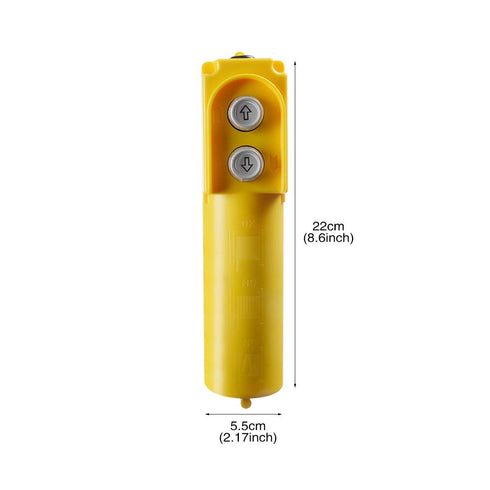 YXQ Rainproof Pendant Hoist Up Down Switch, C0B-61DR Push Button Control for Heavy Machinery, Yellow