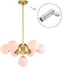 2 Pack 180/350 M8 PATIKIL Sloped Ceiling Light Adapter, Degree Thread Chandeliers Ceiling Pendant Lighting Adapter