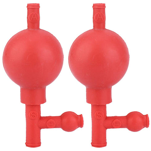 2pcs Rubber Pipette Filler with Three Valve Safety Rubber Pipets for Lab Pipette Filler Tool
