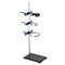 PATIKIL 24 Inch Lab Stand Set with 1 Flask Clamp & 2 Retort Rings, Black, for Chemistry Laboratory