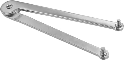 Universal Adjustable Angle Grinder Wrench, Grinder Wrench Pin Spanner Plier Set for Round Nuts (4mm), Silver