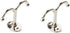 National Hardware N245-837 V165 Undershelf Coat Hooks, Nickel, 2 Pack