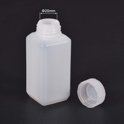 uxcell 100ml/3.4oz Plastic Lab Chemical Reagent Bottle, Wide Mouth Sample Sealing Liquid/Solid Storage Bottles, White