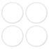 PATIKIL 4pcs Tri Clamps Gasket, 145mm OD 125mm ID Sanitary TC Tri