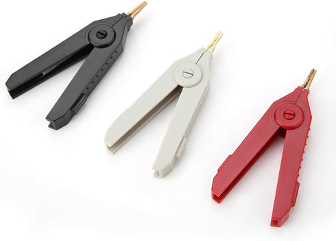 Clips, P2004 3Pcs Copper Gold Plated Kelvin Test Clip 20A