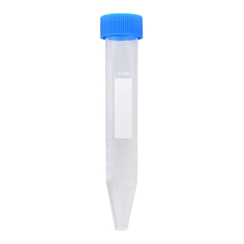 Sterile Centrifuge Tubes, 10ml/0.33oz, Plastic Conical Bottom Tube, 100 Pcs with Blue Screw Cap