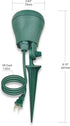 2 5FT OSKOS LED Christmas Spotlight, Outdoor Waterproof Floodlight, with Extra Lenses (Red, Green), Yard Stake