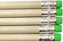 three leaf 144 CT. #2 PAPER PENCILS with Eraser Tip, White