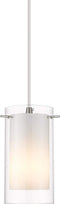 AKEZON 1-Light Pendant Light, Indoor Glass Hanging Light Fixture, Adjustable Height, Brushed