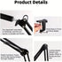 Generic 10 3 LED Desk Lamp, Adjustable Swing Arm Lamp with Clamp, Eye-Caring Reading Desk Light, Brightness Levels