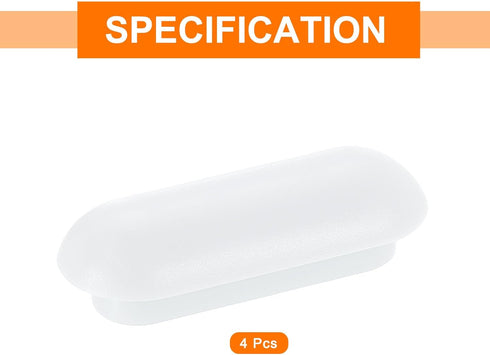 4Pcs uxcell Toilet Seat Buffer, Anti-Slip Plastic Toilet Seat Bumper, Universal Buffer Toilet Lid Rubber Bumpers