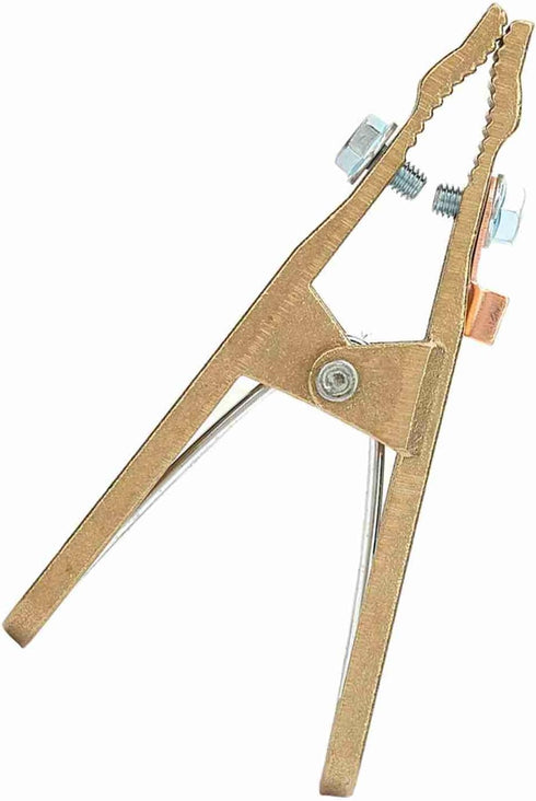 Welding Ground Clamp Brass Earth Clamp, A-shape Welder Ground Cable Copper Grip Clip Clamp