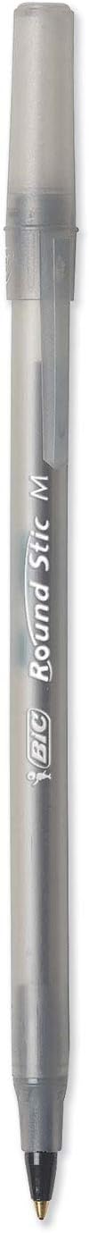 BIC Round Stic Ballpoint Pen, Translucent