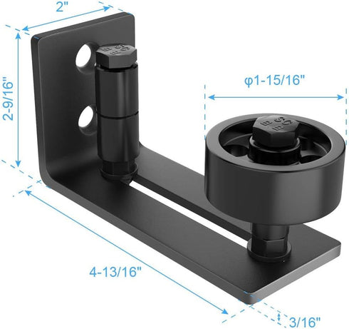 ZEKOO 2 PCS Adjustable Sliding Barn Door Floor Guide, 8 Setup Options, Flush Flat Bottom Design