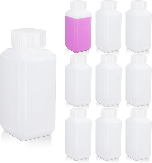 10PACK Plastic Container Lab Chemical Reagent Bottles, 3.4oz Liquid Solid Storage with Cap for Food Storage