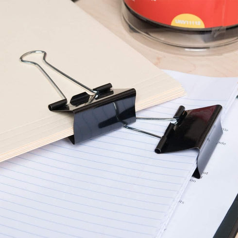 Extra Large Binder Clips (36 Pack) 2 Inch, Big Paper Clamps for Office Supplies, Black by KTOJOY