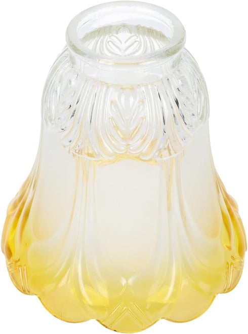 TEHAUX Small Frosted Glass Lamp Shade - Flower Lampshades Ceiling Fans Pendant