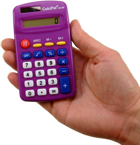 EAI Education CalcPal EAI-80 Basic Solar Calculator, Dual-Power for School, Home or Office, Set of 10