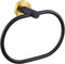 Towel Ring Black & Gold, Suyar Stainless Steel Hand Towel Holder, Oval Shape Towel Rack for Bathroom Wall