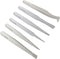 Precision Plastic Tweezers Kit, Anti-static Set for Craft & Electronics Repair - White - 6Pcs