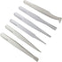 Precision Plastic Tweezers Kit, Anti-static Set for Craft & Electronics Repair - White - 6Pcs