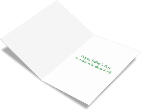 NobleWorks Funny Father's Day Card, Humor Card for Dad, Stepdad, Notecard with Envelope, Better Dad C3622FDG
