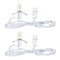 NETEHA 2 Pack 6Ft White Accessory Cord with C7 LED Bulbs, E12 Socket