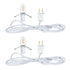 NETEHA 2 Pack 6Ft White Accessory Cord with C7 LED Bulbs, E12 Socket