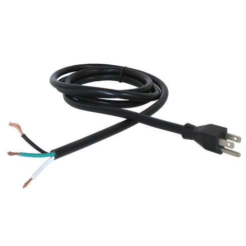 OCS Parts NEMA 5-15 16-Gauge 3-Wire Power Tool Cord - 6 Feet Replacement SJTW Cord with Open End