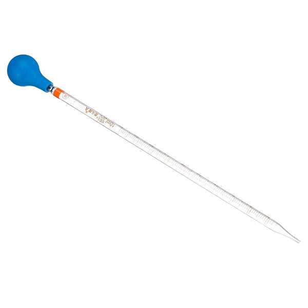 PATIKIL Graduated Dropper Pipettes Kit, 10ml Borosilicate Glass Pipette with Rubber Cap for Lab Liquid Transfer