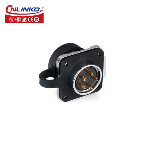 CNLINKO LP20 series waterproof connector, IP68 5pin waterproof connector, 5pin power connector Fast locking, M20 5pin connector for LED Lamp Project cable assemble type (5 pin)