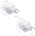 Ceptics Switzerland Travel Plug Set with 2 USB + USA Socket Input, Type J and Type C, Ultra Compact for Cell Phones,