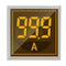 Digital Display AC Current Indicator, 22mm LED Current Tester 0~100A Ammeter Monitor (Yellow)