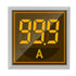 Digital Display AC Current Indicator, 22mm LED Current Tester 0~100A Ammeter Monitor (Yellow)