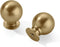 10 Pack 1-1/4 Inch Solid Brushed Brass Cabinet Knobs Large Heavy Duty